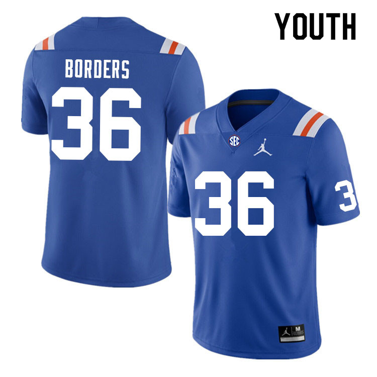 Youth #36 Chief Borders Florida Gators College Football Jerseys Sale-Throwback